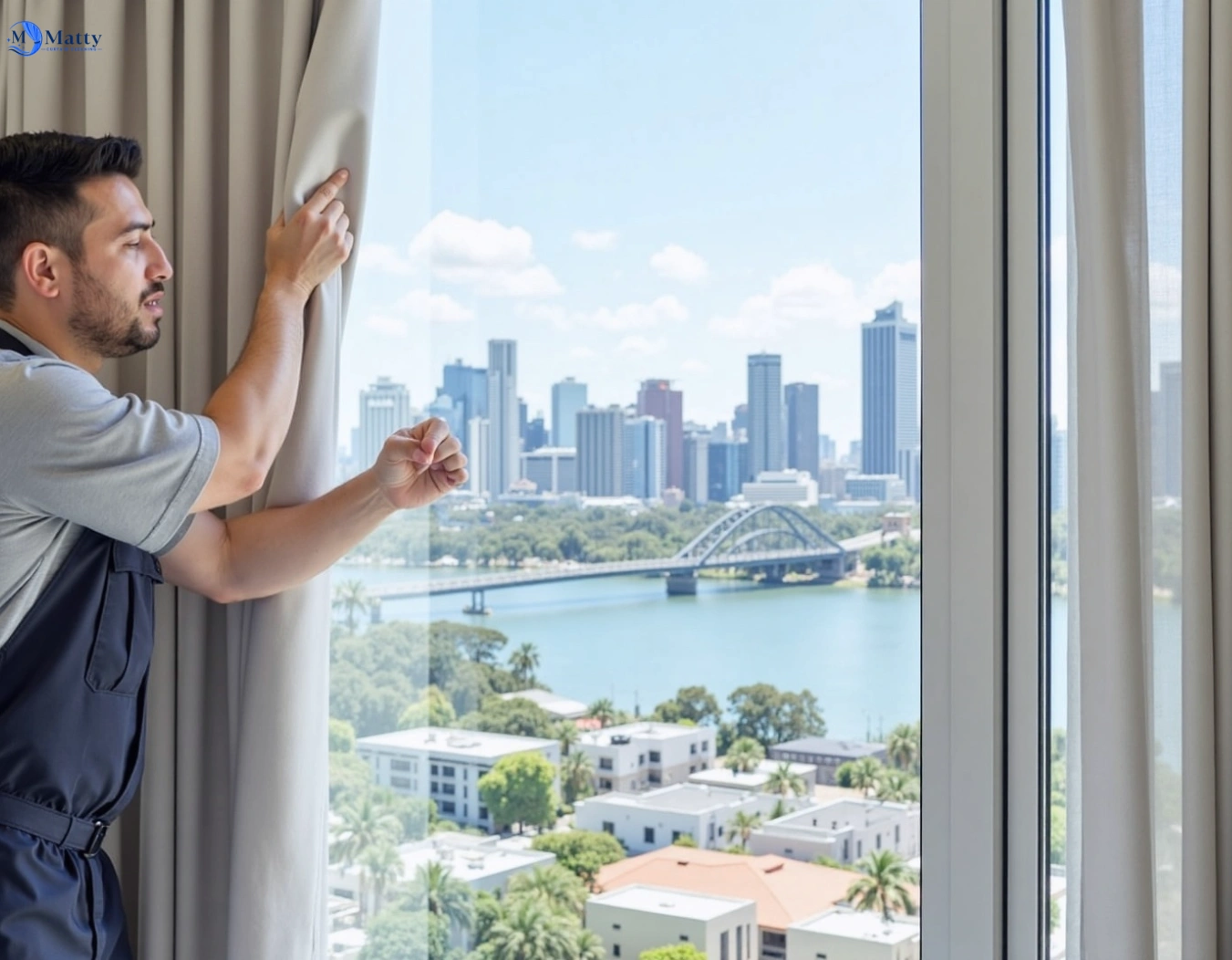 Professional curtain steam cleaning service fitzroy-vic QLD by Matty Curtain Cleaning